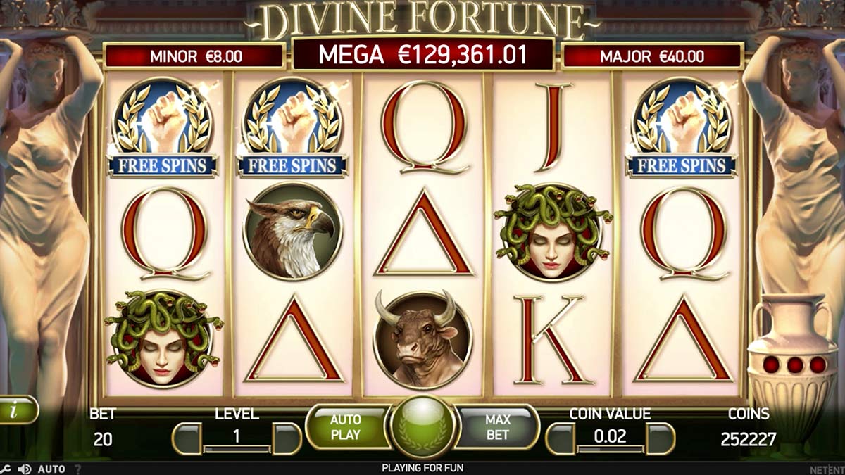Прибыльные игровые автоматы «Divine Fortune» для посетителей казино Максслотс